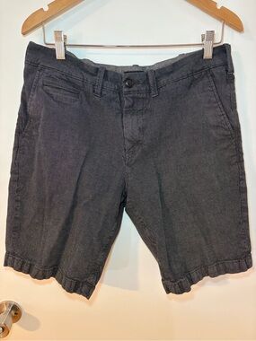 Express Men's Dark Charcoal Flat Front Shorts
